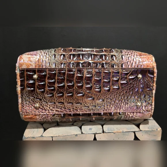 Brahmin Stacy Satchel Truffle Python EUC - Picture 5 of 8